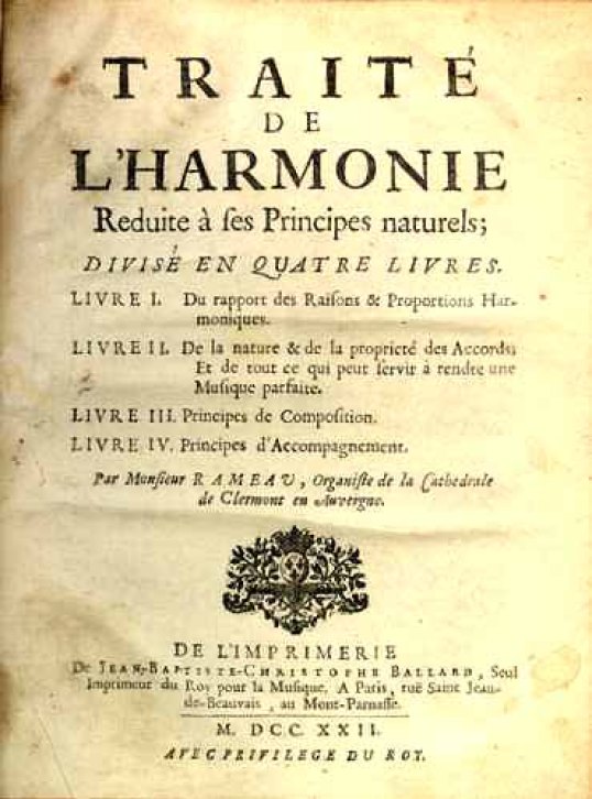 Title page of Jean-Philippe Rameau's Traité de l’harmonie