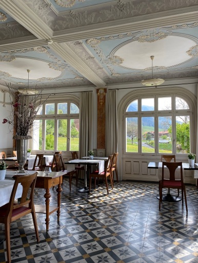 A salon of the Jugendstil-Hotel Paxmontana